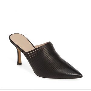 NEW Something Navy Black Arabella Mules Sz 8